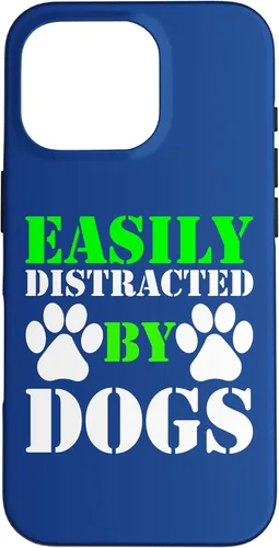 Vista 20 de Easily Distracted by Dogs for Puppy Dog Lover Funny Dog Paw Case for iPhone 16