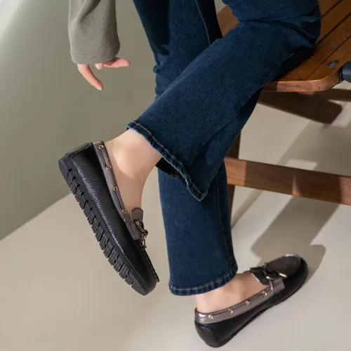 Vista 9 de Mocasines casuales para mujer, zapatos planos elegantes y cómodos