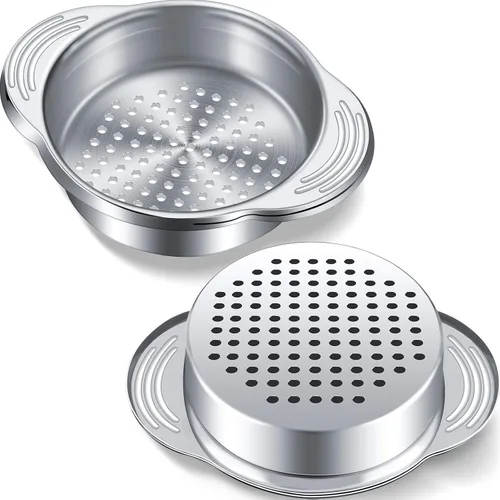 Vista 8 de Patelai Colador de latas de atún de acero inoxidable, tamiz de alimentos, tapa de prensa de metal, colador de enlatado, filtro de atún