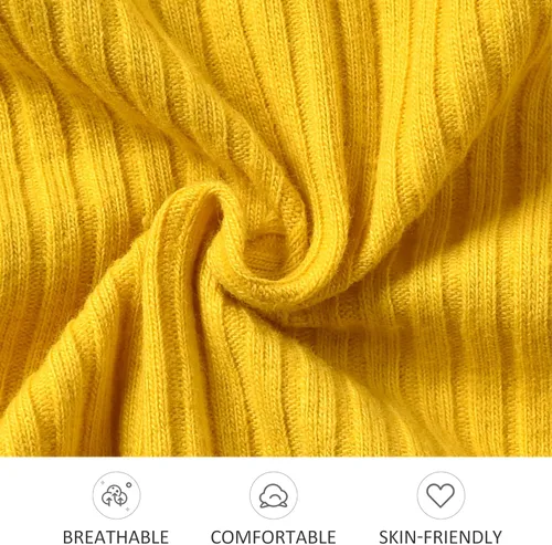 Vista 3 de fioukiay Ropa de bebé para niñas, conjuntos de mameluco acanalado para niños pequeños, conjuntos de ropa de otoño e invierno