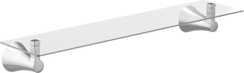 Vista 9 de Moen Flara YB0390BG - Estante de tocador de baño de vidrio dorado cepillado, 21 pulgadas de ancho x 5.19 pulgadas de profundidad x 3 pulgadas