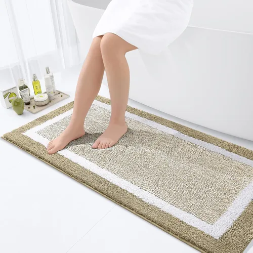 Vista 38 de OLANLY Alfombras de baño 24x16, tapetes de baño extra suaves y absorbentes de microfibra, antideslizantes, lavables a máquina, secan rápido