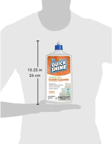 Vista 7 de Quick Shine Limpiador desinfectante para suelos de 27 onzas, paquete de 6 Desinfectante a nivel hospitalario mata el 99.9% de gérmenes y bacterias