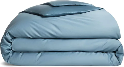 Vista 11 de Brooklinen Funda de edredón de satén de lujo de calidad hotelera, tamaño Abismo