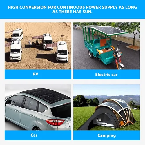 Vista 2 de Cargador de batería solar de 100 W y 18 V, controlador USB portátil, kit de carga de panel monocristalino, kit de panel solar para barco, coche, RV