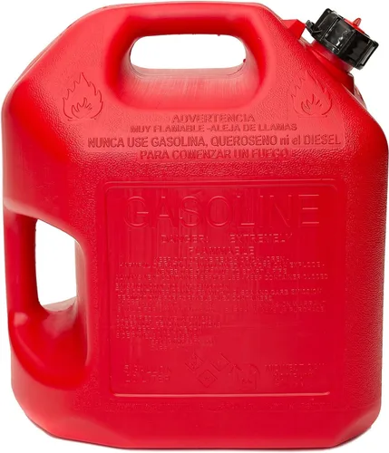 Vista 6 de Midwest Can Company 5610 - Recipiente de combustible para latas de gasolina de 5 galones con boquilla (paquete de 2)