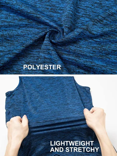 Vista 5 de MAGCOMSEN Camisetas sin mangas para hombre, de secado rápido, para entrenamiento, gimnasio, musculación, camiseta atlética para culturismo