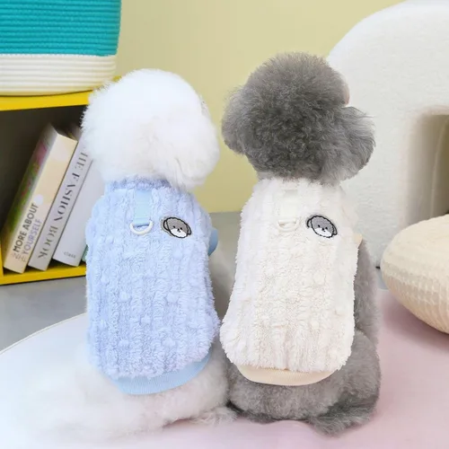 Vista 4 de Suéter de forro polar para perros pequeños, abrigo cálido para perros para invierno, camisa cálida para perros pequeños y medianos