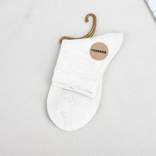 Vista 2 de Calcetines de algodón para mujer, calcetines clásicos de negocios, 5 pares, suaves y cómodos