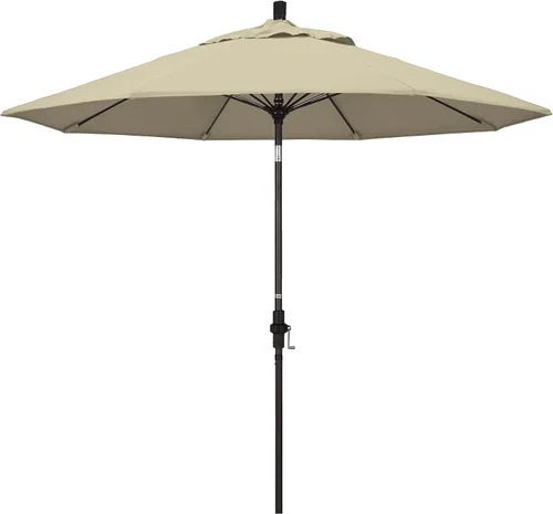 Vista 25 de California Umbrella GSCUF908117-5410 - Sombrilla redonda de 9 pies con poste de aluminio y varillas de fibra de vidrio para patio, 9 pies