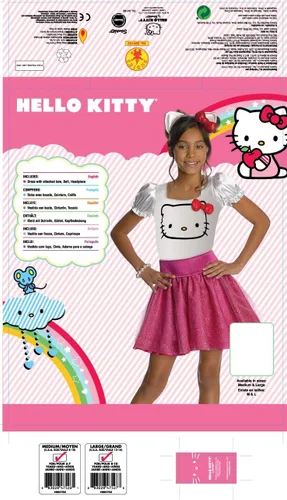 Vista 2 de Vestido con tutú Rubies para disfraz de Hello Kitty para niñas