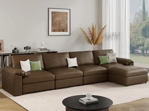 Vista 52 de EASE MOOSE Sofá modular seccional, sofá en forma de U para sala de estar Beige