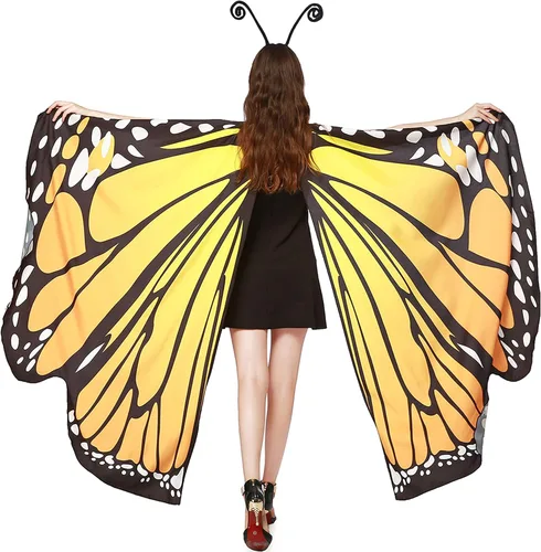 Vista 5 de Disfraz de Halloween para mujer con alas de mariposa, accesorio de hada