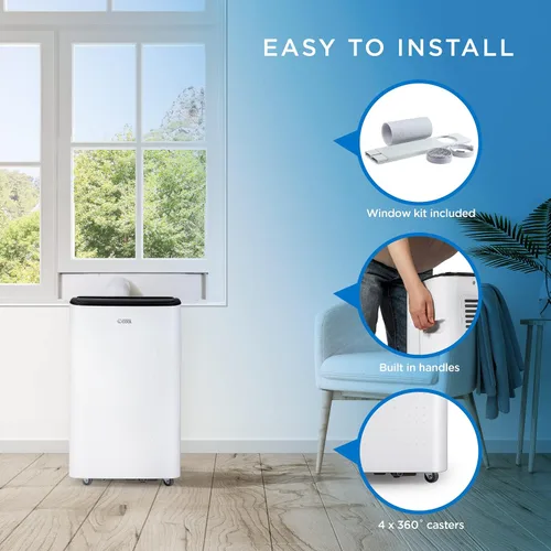 Vista 5 de COMMERCIAL COOL Aire acondicionado portátil de 12,000 BTU unidad de aire acondicionado con deshumidificador y ventilador, unidad de aire