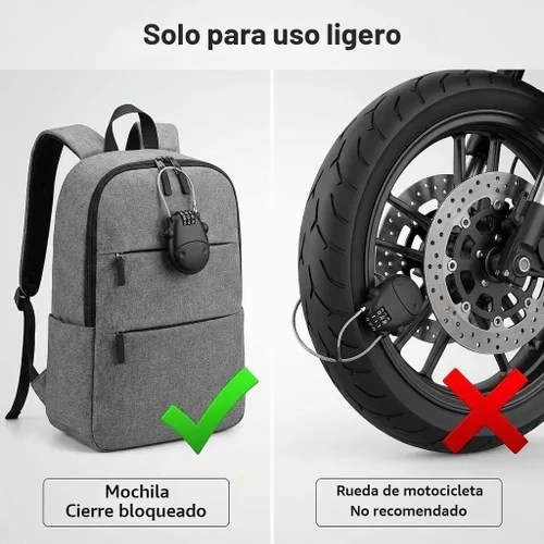 Vista 5 de QWORK Cerradura retráctil de cable combinada, paquete de 2 cables de acero ajustables de 30 pulgadas, bloqueo de contraseña de seguridad
