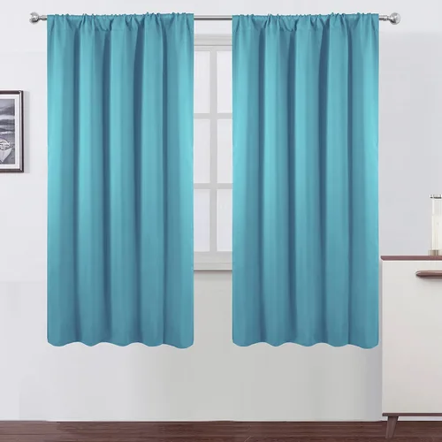 Vista 20 de LEMOMO Cortinas opacas de 42 x 54 pulgadas, juego de 2 paneles de cortinas con aislamiento térmico para oscurecer la habitación