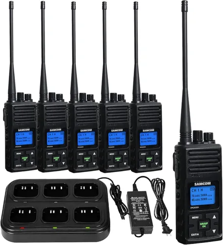 Vista 9 de SAMCOM Radios de dos vías de largo alcance recargables, radio bidireccional de alta resistencia para adultos, walkie talkie de 5 vatios de alta