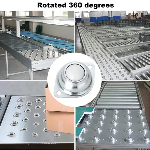 Vista 6 de Rodillos de rodamientos de bolas de 1 pulgada, transferencia de bolas silenciadas de nailon, rueda universal de 360°, rodamientos de transferencia
