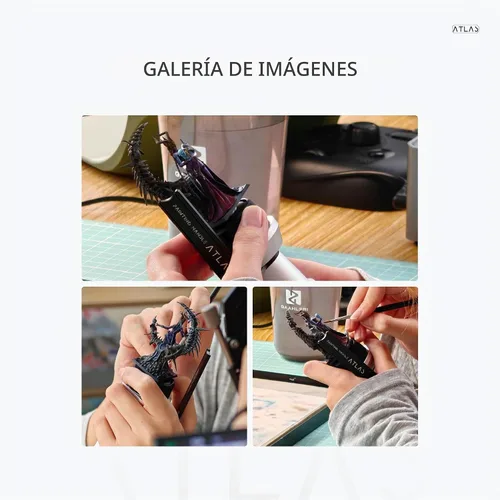 Vista 8 de Gaahleri Atlas - Mango de pintura en miniatura de aluminio CNC