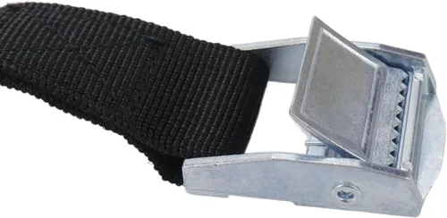 Vista 4 de 5 piezas de correas de amarre negras de nylon de 1" x 39.37" (3.28 pies) Correas ajustables con hebillas de bloqueo de leva de alta resistencia Negro