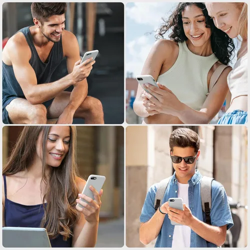 Vista 6 de Miracase Funda ultradelgada diseñada para iPhone SE 2022 (3ª generación)/iPhone SE 2020 (2ª generación)/iPhone 7/iPhone 8 con protector de pantalla