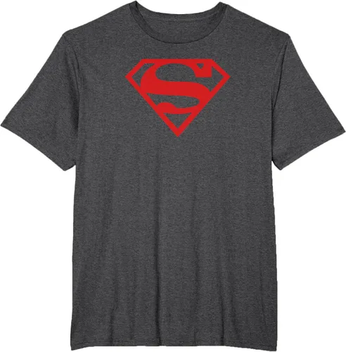 Vista 13 de Superman Camiseta de escudo rojo sobre negro
