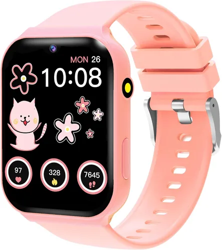 Vista 10 de Reloj inteligente para niños, reloj para niños con 18 juegos de rompecabezas, pantalla táctil HD de 1.83 pulgadas, rastreador de fitness, podómetro