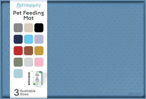 Vista 30 de Tapete grande de silicona para cuencos de comida y agua, bordes elevados para evitar derrames, impermeable, protege el suelo, fácil de limpiar