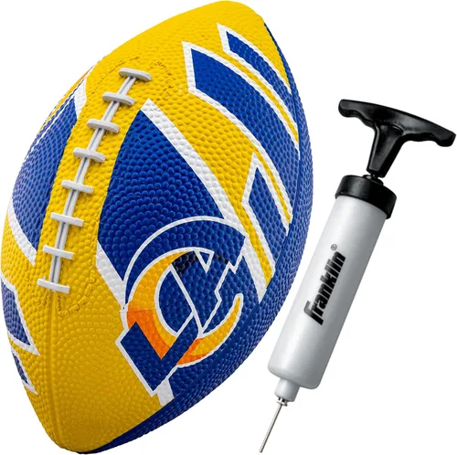 Vista 10 de Franklin Sports NFL Team Footballs - Rubber Youth Mini Balls for All Teams - Kids 8.5" Football + Air Pump Sets - Official NFL Licensed