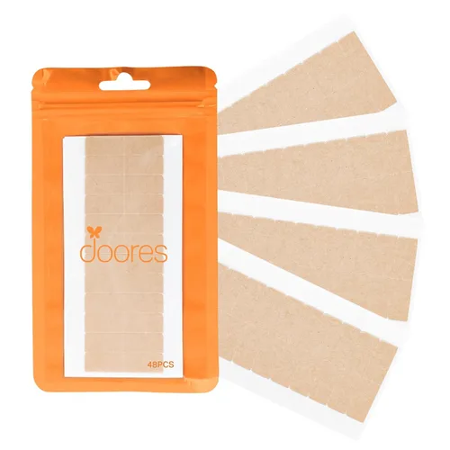 Vista 11 de DOORES Cinta para Extensiones de Cabello 72 Lengüetas y Herramienta Raspadora Removedora con 10 Cuchillas de Repuesto de Plástico, Cinta de Repuesto
