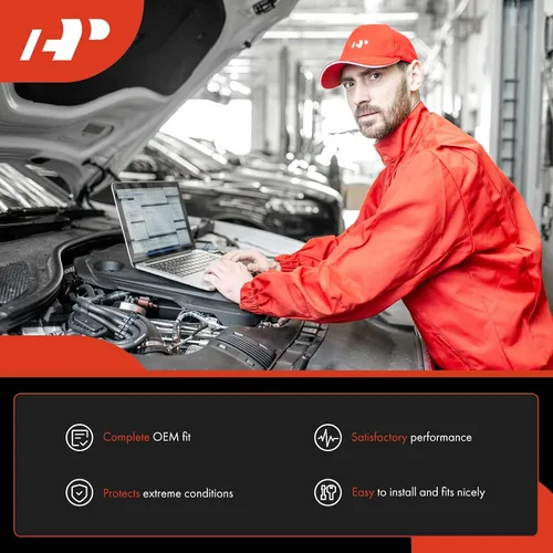Vista 2 de A-Premium Juego de 6 cables de bujía de encendido compatibles con Jeep Cherokee CJ7 Comanche Scrambler Wagoneer Wrangler Eagle Premier AMC Eagle