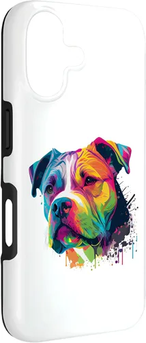 Vista 3 de Colorful American Bulldog American Bully Men Women Case for iPhone 17