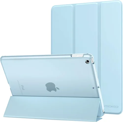 Vista 34 de MoKo Funda para iPad 9.7 2018/2017 de 5ª / 6ª Generación - Funda delgada y ligera con soporte para Smartphone con parte trasera translúcida