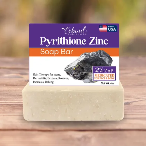 Vista 8 de Pyrithione - Barra de jabón de zinc para cara y cuerpo, 4 onzas, 2% ZnP, jabón limpiador reparador de la piel para acné, rosácea, eccema
