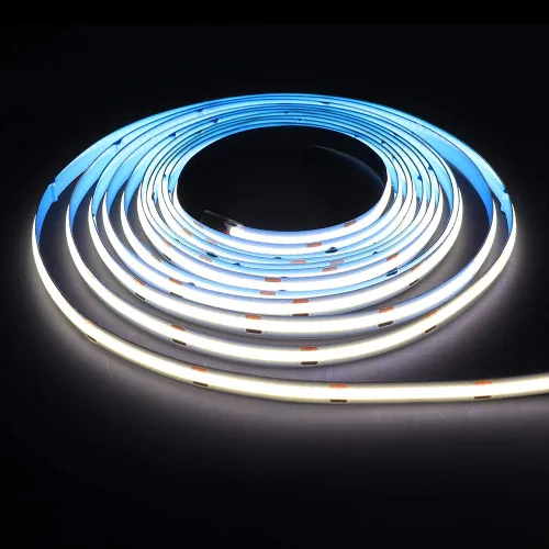 Vista 15 de COB - Tira de luces LED, 16.4 ft/16.4 pies, flexible, flexible, flexible, flexible, luces de cuerda LED COB, 12 V, 320 LEDs/m, blanco cálido, 3000
