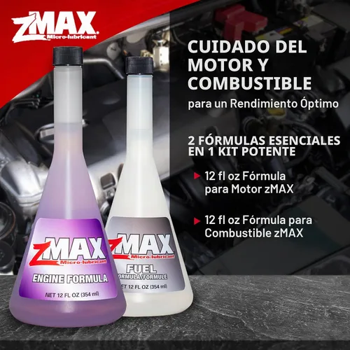 Vista 2 de zMAX 58-011 - Kit de fórmula de motor y combustible - Fácil de usar - Reduce la acumulación de carbono y lubrica el metal prolongando la vida útil