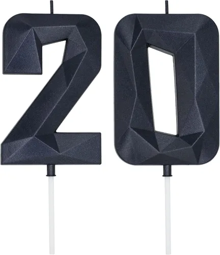 Vista 284 de DERVENTA Vela Grande de Cumpleaños Número 3D Verde Luminoso de 3.7 Pulgadas Celebración de Fiesta Aniversario Decoración Adorno para Pastel 1 Pieza