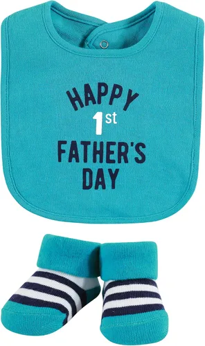 Vista 159 de Hudson Baby Conjunto de babero y calcetines unisex de algodón para bebé