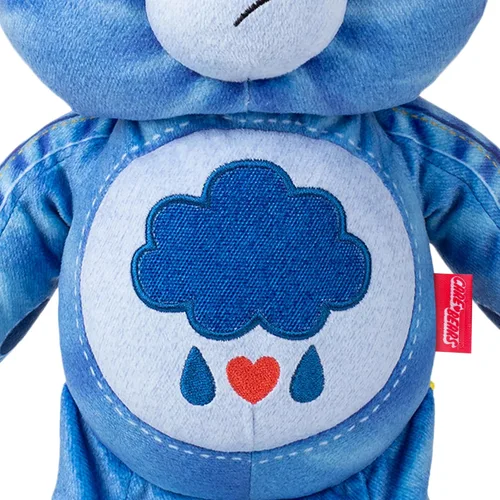 Vista 4 de Care Bears Peluche mediano de 14 pulgadas, oso gruñón, nuevo diseño de mezclilla, material suave y respetuoso con el medio ambiente