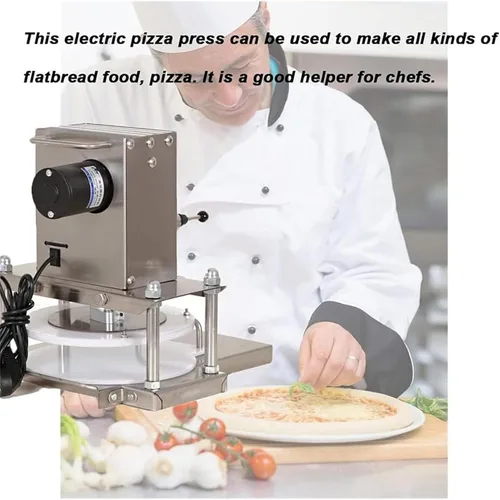 Vista 2 de Máquina eléctrica de la prensa de la masa de la pizza, 8.7 in/9.8 in/11.8 in Manual de la máquina de la prensa de la masa de la pizza