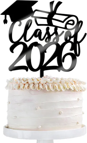 Vista 22 de Gold Class of 2025 - Decoración para tartas de graduación con purpurina para la clase de 2025, suministros de fiesta de graduación – Graduados
