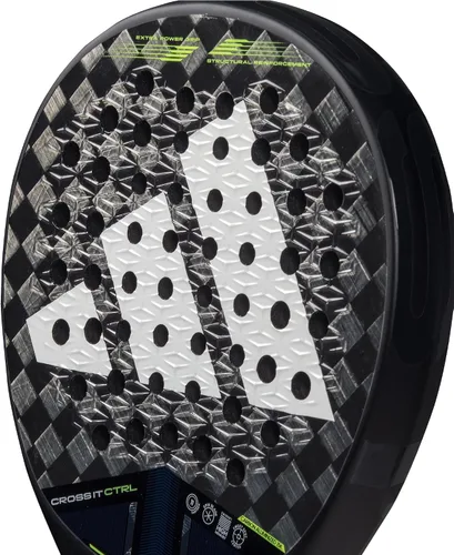 Vista 2 de adidas Cross IT CTRL 3.4 - Raqueta - Negro y gris, forma redonda, espuma EVA de alta memoria, carbono aluminizado 15K