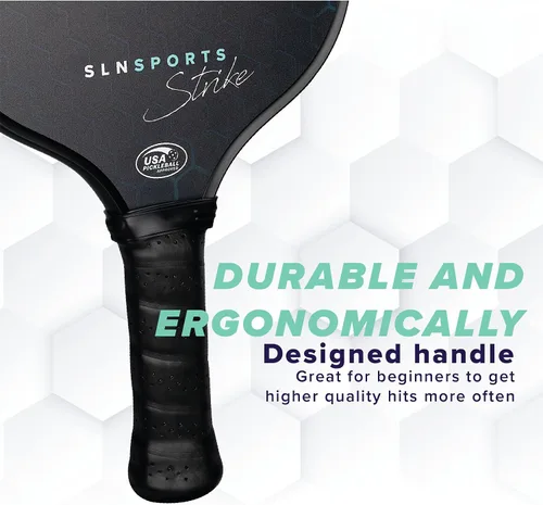 Vista 4 de Pickleball Paddles USAPA Approved Carbon Fiber Paddles/Fiberglass Pickleball Rackets Set of 2 Carrying Case, 4 Balls Pickleball Raquets for