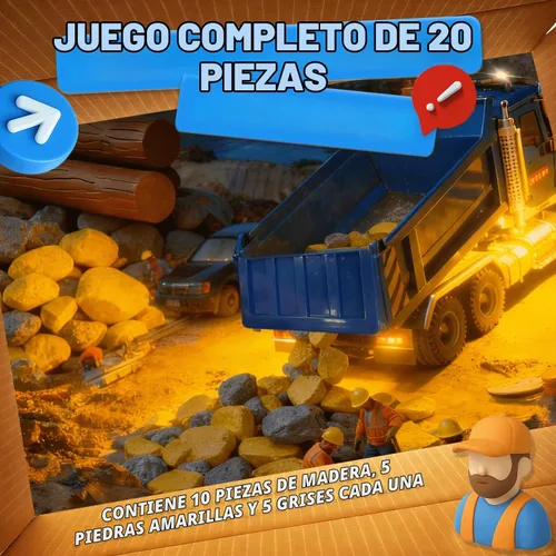 Vista 5 de SMILESSKIDDO Camión volquete de fricción 1:12 con bomba de aire, luces y Azul