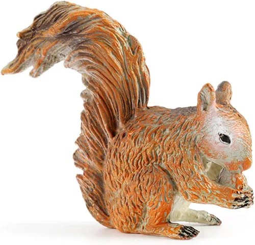 Vista 5 de UANDME Figuras de Animales del Bosque, Figuras de Criaturas del Bosque, Adornos en Miniatura para Tartas (Familia de Ciervos, Zorro, Conejo, Ardilla)