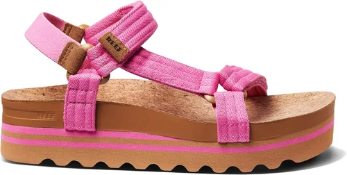 Vista 3 de REEF Cushion Rem Hi - Sandalias de plataforma para mujer, correa ajustable, soporte de arco y ventosas para el talón, Beige