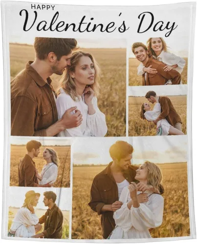 Vista 16 de D-Story Manta personalizada con fotos con cualquier texto - Mantas con imágenes personalizadas para Navidad, cumpleaños, regalos para parejas