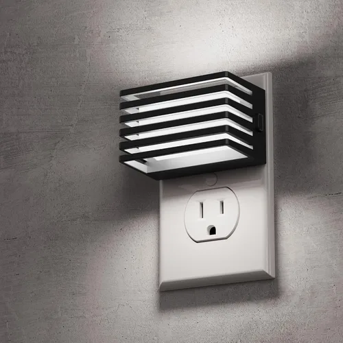 Vista 13 de L LOHAS LED Luces nocturnas enchufables a la pared, paquete de 2 luces nocturnas modernas con sensor de atardecer a amanecer, luz nocturna