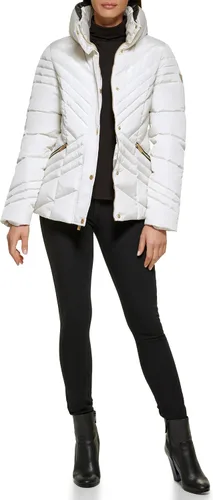 Vista 8 de GUESS Chaqueta acolchada de peso medio para mujer Cinturón negro.