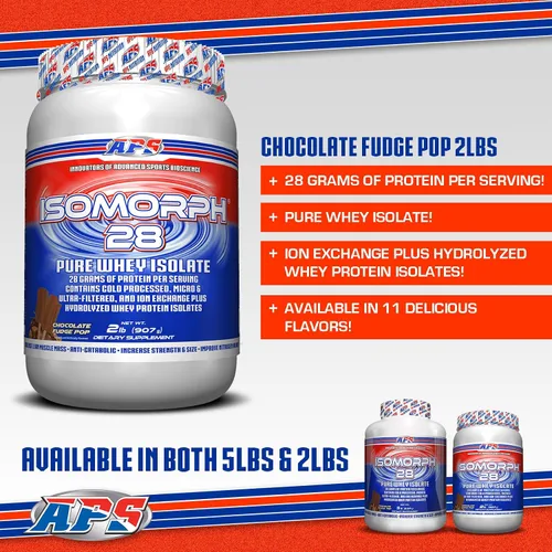 Vista 4 de APS Nutrition Isomorph 28 Proteína en polvo, chocolate dulce de azúcar, 2 libras Supports Lean Muscle Growth, Enhances Recovery, 28g Protein Per